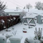 GeoDome Greenhouse in the Winter